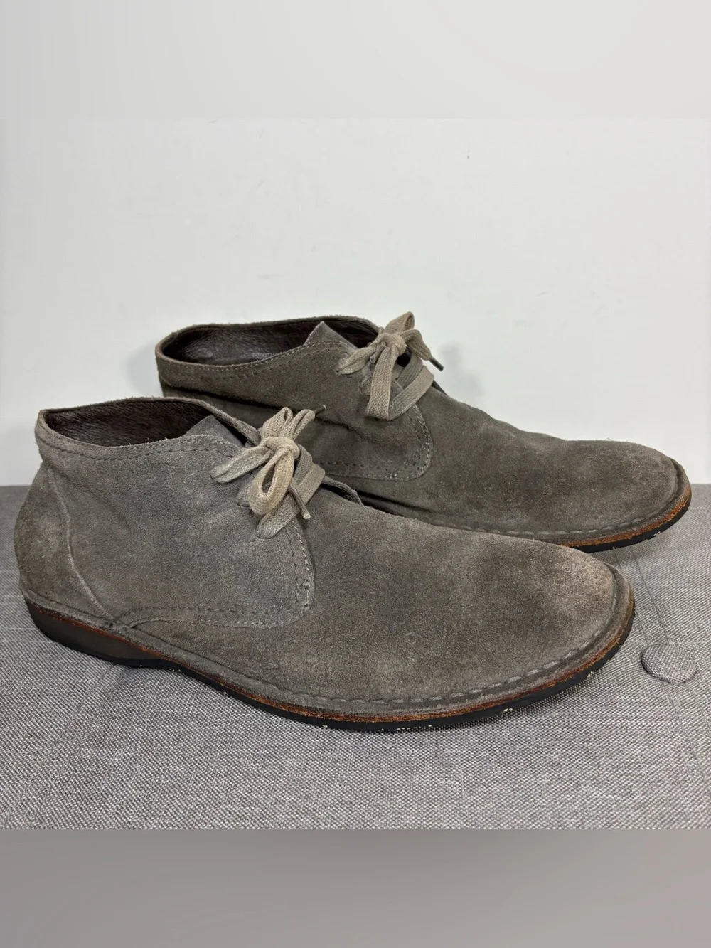 John Varvatos Gray Suede Chukka Boots- men’s 10M